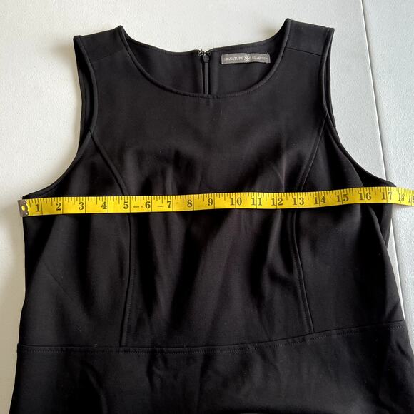 Signature Collection Shift Dress Women Medium Black Sleeveless Minimalist Modest - Picture 5 of 8